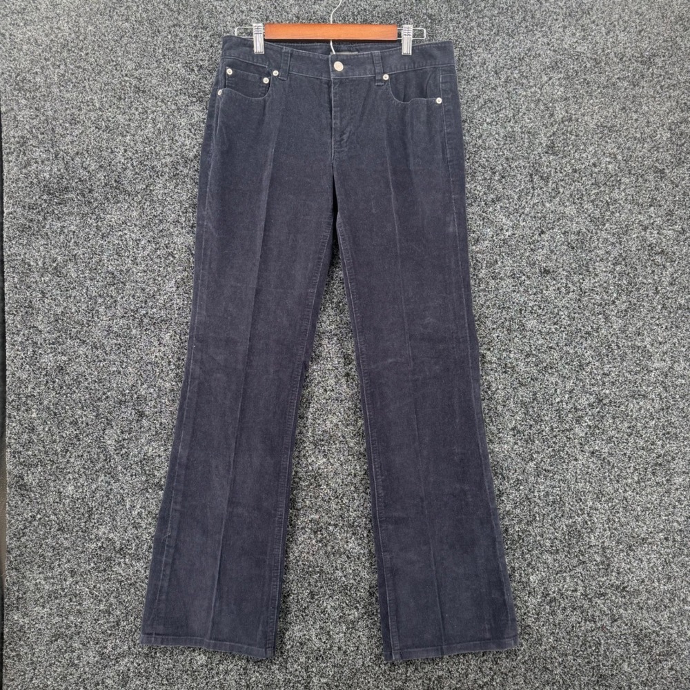 Banana Republic Stretch Corduroy Pants Womens 8 Navy Blue Straight Leg 5 Pocket